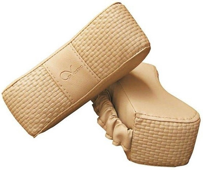 

Fun N Shop Beige Polyester Car Pillow Cushion for Universal For Car(Oval, Pack of 2)