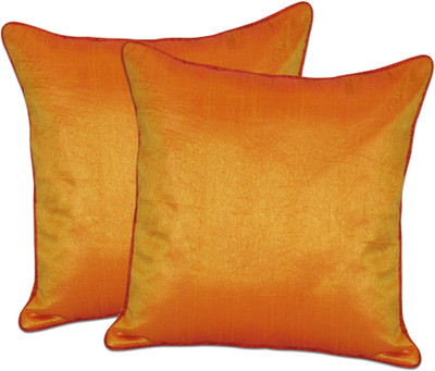 

Zikrak Exim Orange Polyester Car Pillow Cushion for Universal For Car(Square, Pack of 2)