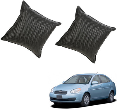 

Auto Addict Black Leatherite Car Pillow Cushion for Hyundai(Square)