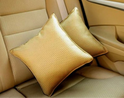 

Kozdiko Beige Leatherite Car Pillow Cushion for Hyundai(Rectangular)