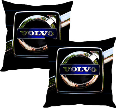 

Sleep Nature's Black Silk Car Pillow Cushion for Volvo(Square, Pack of 2)