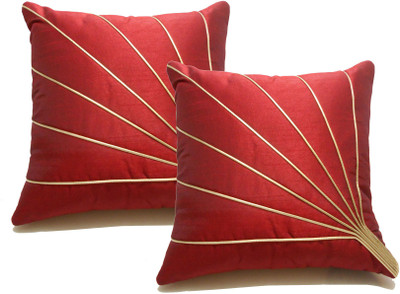 

Zikrak Exim Red Polyester Car Pillow Cushion for Universal For Car(Square, Pack of 2)