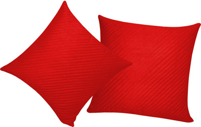 

Zikrak Exim Red Polyester Car Pillow Cushion for Universal For Car(Square, Pack of 2)