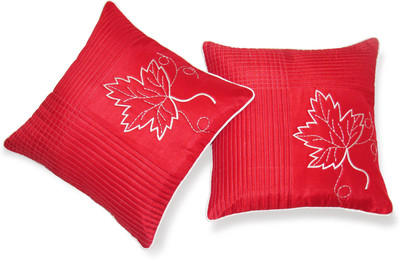 

Zikrak Exim Red Polyester Car Pillow Cushion for Universal For Car(Square, Pack of 2)
