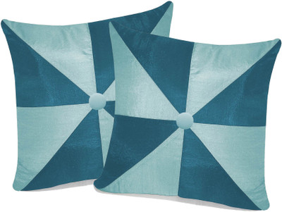 

Zikrak Exim Blue Polyester Car Pillow Cushion for Universal For Car(Square, Pack of 2)