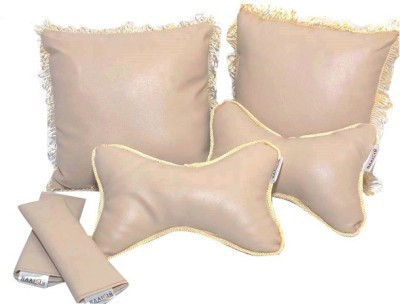 

Raaisin Beige Leatherite Car Pillow Cushion for Skoda(Rectangular, Pack of 6)