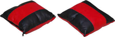 

Retina Red, Black Leather Car Pillow Cushion for Universal For Car(Rectangular, Pack of 2)