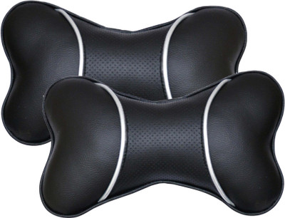

Car Fashion Black Leatherite Car Pillow Cushion for Universal For Car(Rectangular, Pack of 2)