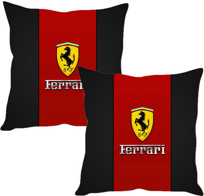 

Sleep Nature's Red Silk Car Pillow Cushion for Universal For Car(Square, Pack of 2)