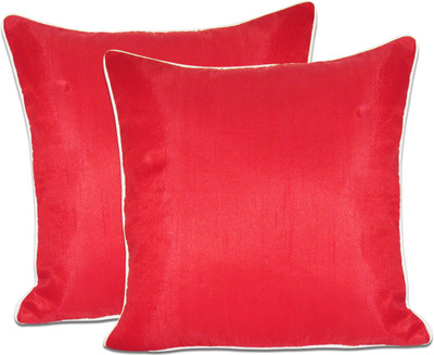 

Zikrak Exim Red Polyester Car Pillow Cushion for Universal For Car(Square, Pack of 2)