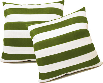 

Zikrak Exim White, Green Polyester Car Pillow Cushion for Universal For Car(Square, Pack of 2)
