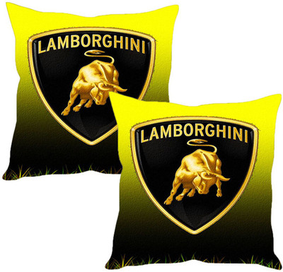 

Sleep Nature's Yellow Silk Car Pillow Cushion for Universal For Car(Square, Pack of 2)
