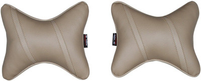 Able Auto Beige Leatherite Car Pillow Cushion for Chevrolet(Rectangular, Pack of 2)