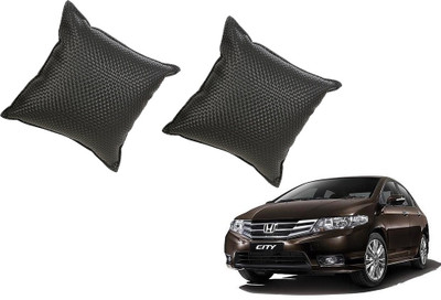 

Auto Addict Black Leatherite Car Pillow Cushion for Honda(Square, Pack of 2)
