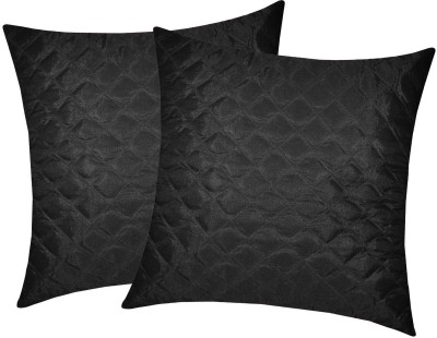 ZIKRAK EXIM Floral Cushions Cover(Pack of 2, 30 cm*30 cm, Black)