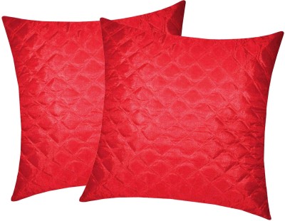 ZIKRAK EXIM Floral Cushions Cover(Pack of 2, 40 cm*40 cm, Red)