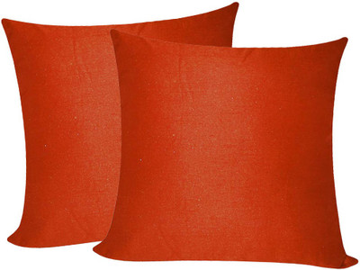 

Zikrak Exim Orange Polyester Car Pillow Cushion for Universal For Car(Square, Pack of 2)