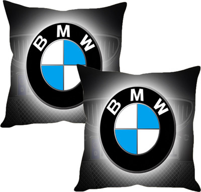 

Sleep Nature's Black Silk Car Pillow Cushion for BMW(Square, Pack of 2)