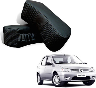 AUTO PEARL Black Leatherite Car Pillow Cushion for Mahindra(Rectangular, Pack of 2)