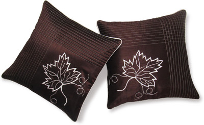 

Zikrak Exim Brown Polyester Car Pillow Cushion for Universal For Car(Square, Pack of 2)