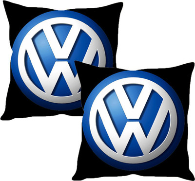 

Sleep Nature's Black, Blue Silk Car Pillow Cushion for Volkswagen(Square, Pack of 2)