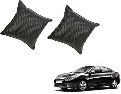 

Auto Addict Black Leatherite Car Pillow Cushion for Renault(Square, Pack of 2)