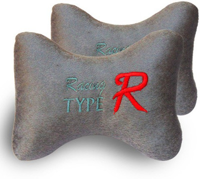 

Type R Grey Cotton Car Pillow Cushion for NA(Rectangular, Pack of 2)