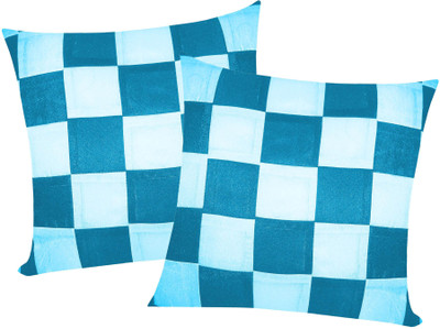 

Zikrak Exim Blue Polyester Car Pillow Cushion for Universal For Car(Square, Pack of 2)