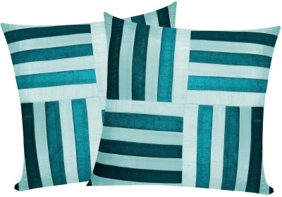 ZIKRAK EXIM Striped Cushions Cover(Pack of 2, 30 cm*30 cm, Blue, Light Blue)