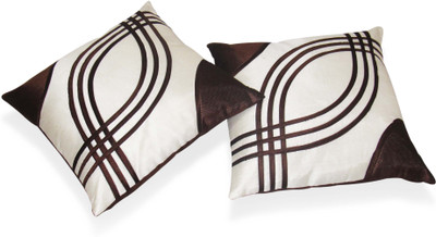 

Zikrak Exim Brown, White Polyester Car Pillow Cushion for Universal For Car(Square, Pack of 2)