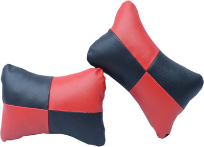 

Dvis Red, Black Leatherite Car Pillow Cushion for Universal For Car(Rectangular, Pack of 2)