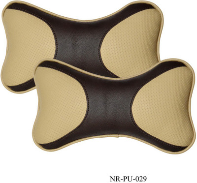 

Car Fashion Beige Leatherite Car Pillow Cushion for Universal For Car(Rectangular, Pack of 2)