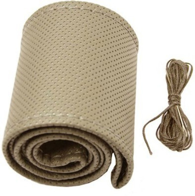 

AutoKraftZ Steering Cover For Chevrolet Beat(Beige, Leatherite)