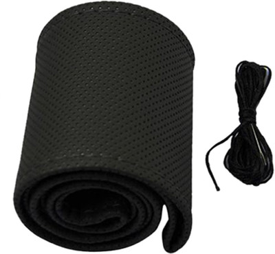Allure Auto Steering Cover For Mahindra XUV 500(Black, Leatherite)