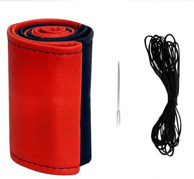AUTOGARH Hand Stiched Steering Cover For Hyundai Terracan(Red, Black, Leather)