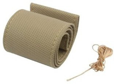 

CP Bigbasket Hand Stiched Steering Cover For Universal For Car 800, Matiz, WagonR Stingray(Beige, Leather)