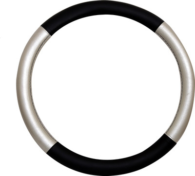 Auto Garh Steering Cover For Volkswagen Polo Cross(Silver, Black, Leather) Flipkart