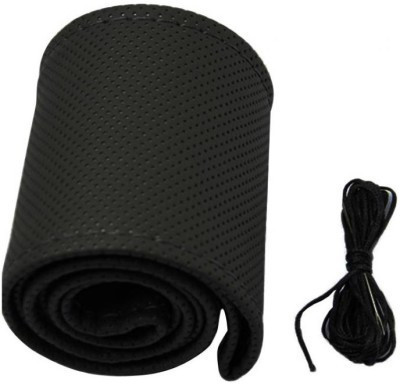 Auto Hub Steering Cover For NA NA(Black, Leatherite)