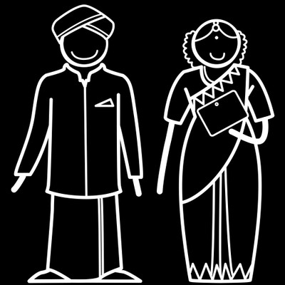 

The Indian Family Sticker Family Sticker for Windows, Bumper, Sides(White, Transparent)