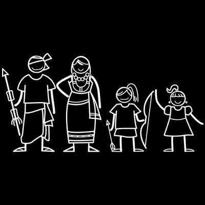 

The Indian Family Sticker Family Sticker for Windows, Bumper, Sides(White, Transparent)