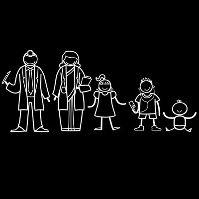 

The Indian Family Sticker Family Sticker for Windows, Bumper, Sides(White, Transparent)