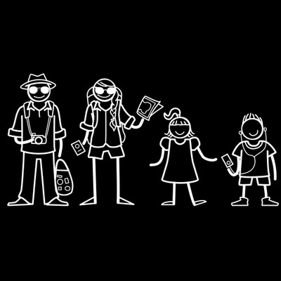 

The Indian Family Sticker Family Sticker for Windows, Bumper, Sides(White, Transparent)