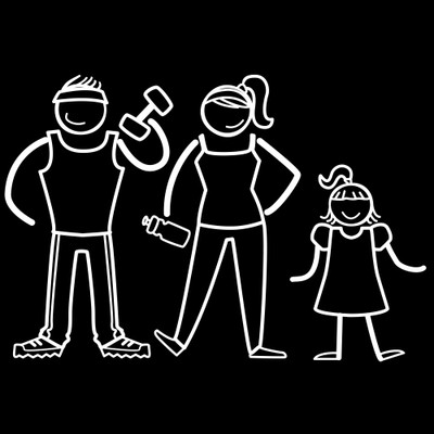 

The Indian Family Sticker Family Sticker for Windows, Bumper, Sides(White, Transparent)