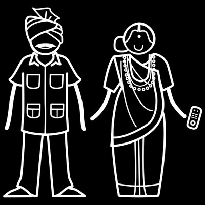 

The Indian Family Sticker Family Sticker for Windows, Bumper, Sides(White, Transparent)