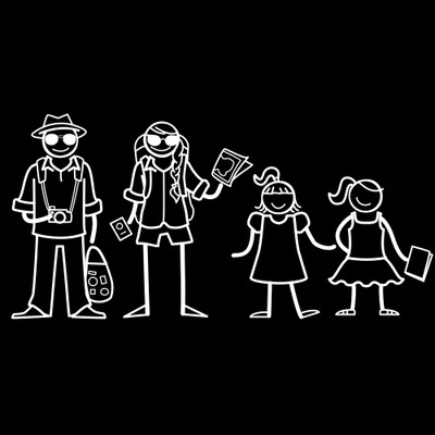 

The Indian Family Sticker Family Sticker for Windows, Bumper, Sides(White, Transparent)