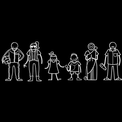 

The Indian Family Sticker Family Sticker for Windows, Bumper, Sides(White, Transparent)
