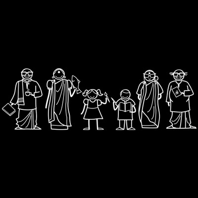 

The Indian Family Sticker Family Sticker for Windows, Bumper, Sides(White, Transparent)