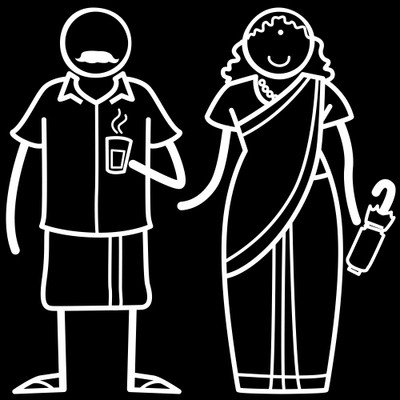 

The Indian Family Sticker Family Sticker for Windows, Bumper, Sides(White, Transparent)