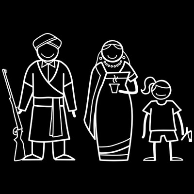 

The Indian Family Sticker Family Sticker for Windows, Bumper, Sides(White, Transparent)