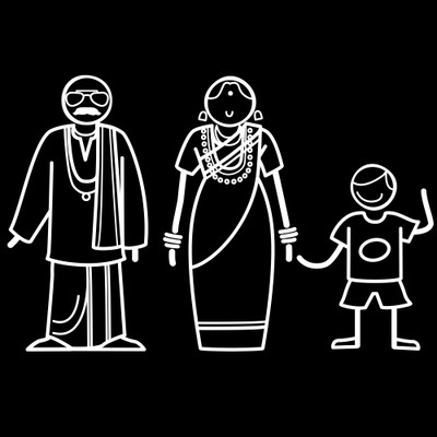 

The Indian Family Sticker Family Sticker for Windows, Bumper, Sides(White, Transparent)